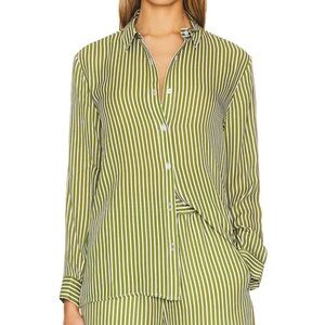 NWT KULE silk Ponza Shirt pea shoot M